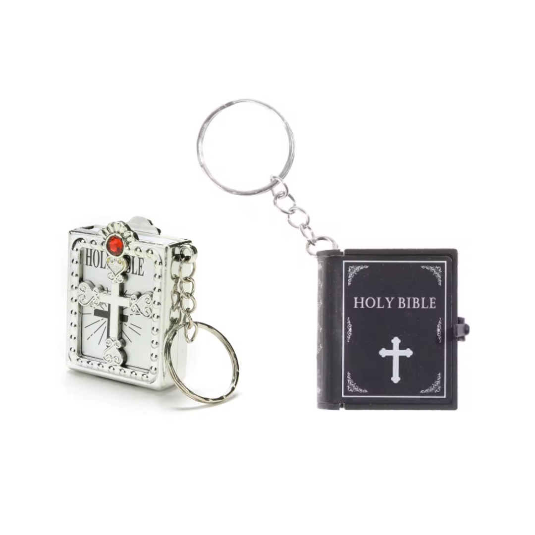 Llavero de la biblia en miniatura