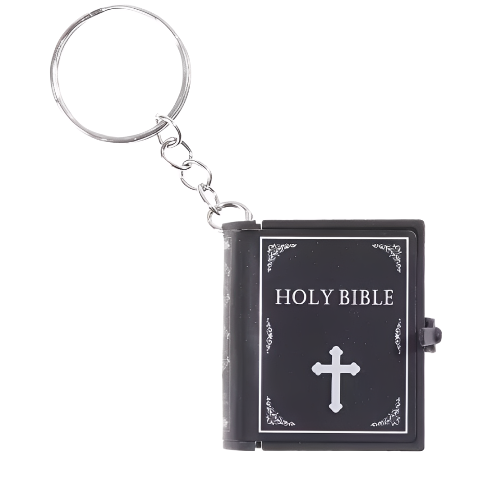 Llavero de la biblia en miniatura
