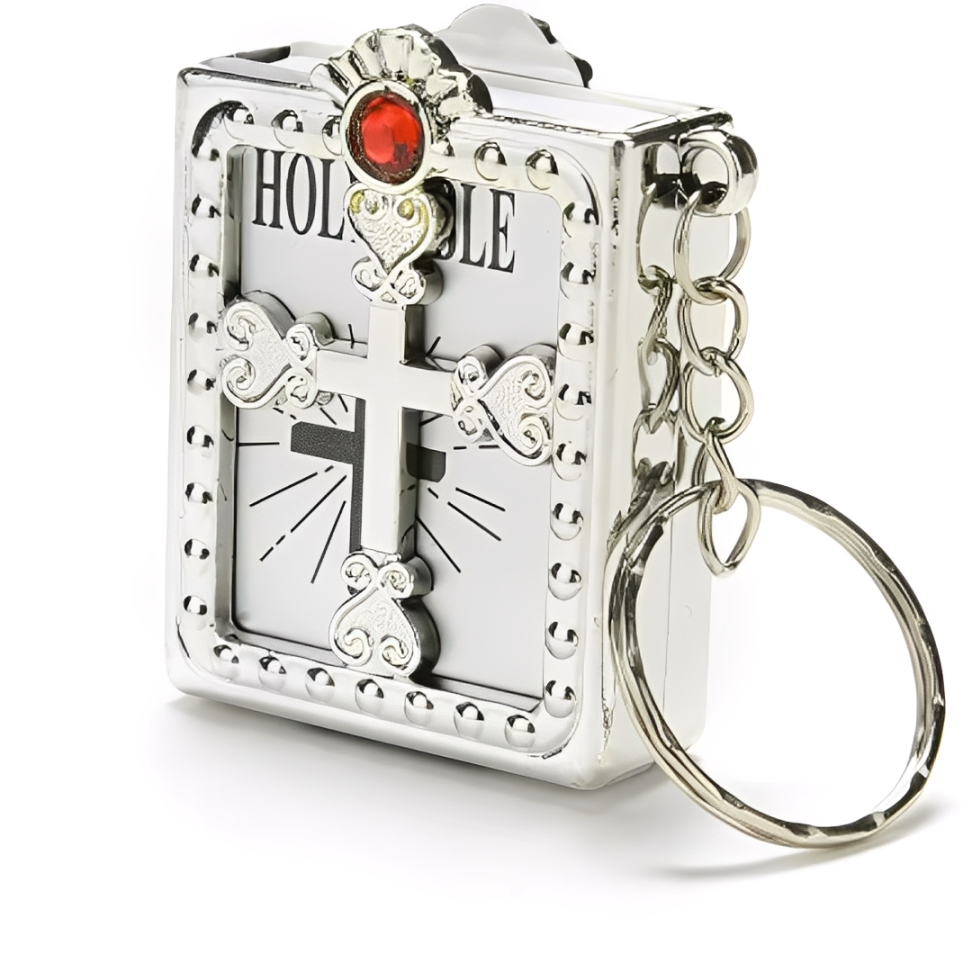 Llavero de la biblia en miniatura