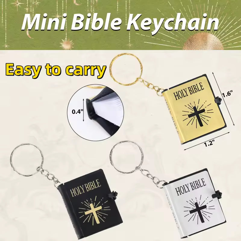 Llavero de la biblia en miniatura