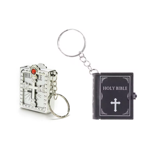 Llavero de la biblia en miniatura